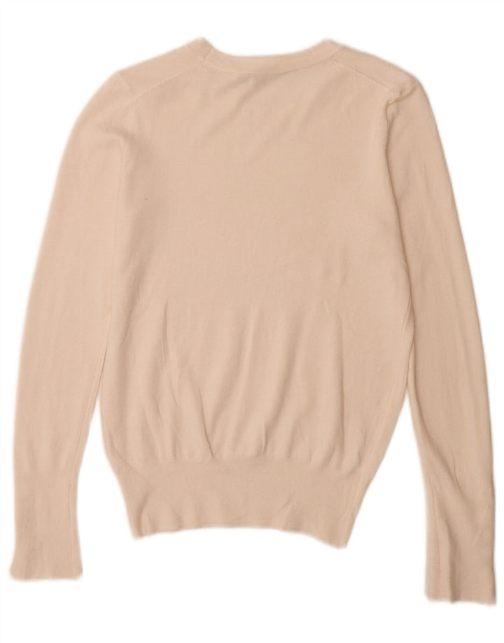 Zara Womens Boat Neck Jumper Sweater UK 10 Small White