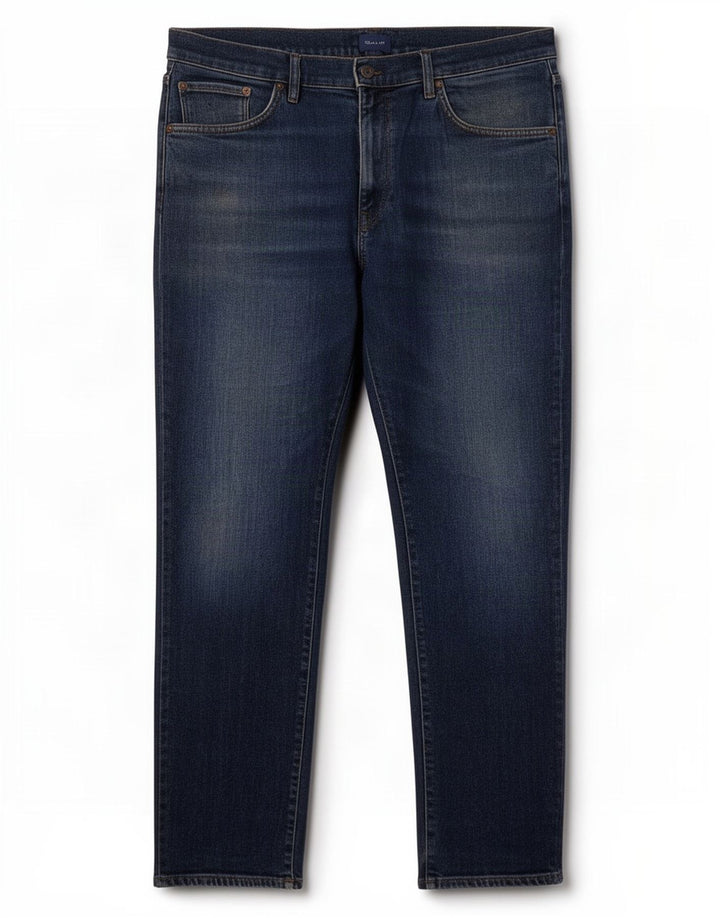 Gant Mens Straight Jeans W38 L32 Blue Cotton