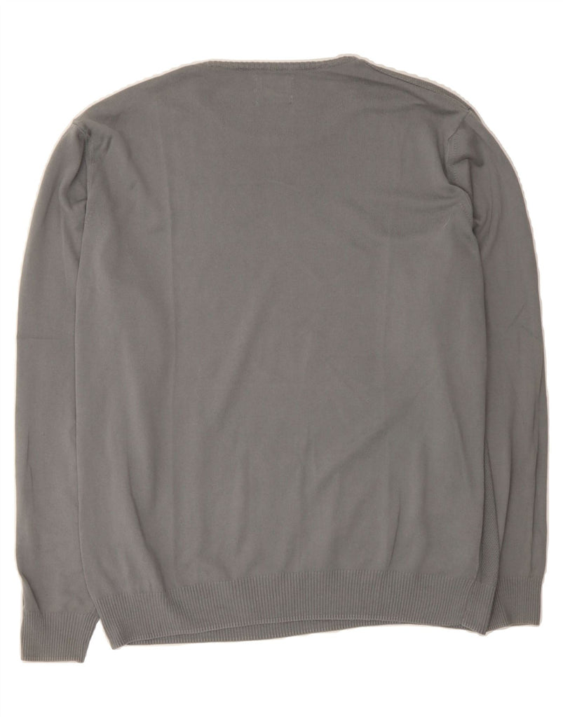 ZARA Mens Crew Neck Jumper Sweater XL Grey Vintage Zara and Second-Hand Zara from Messina Hembry 