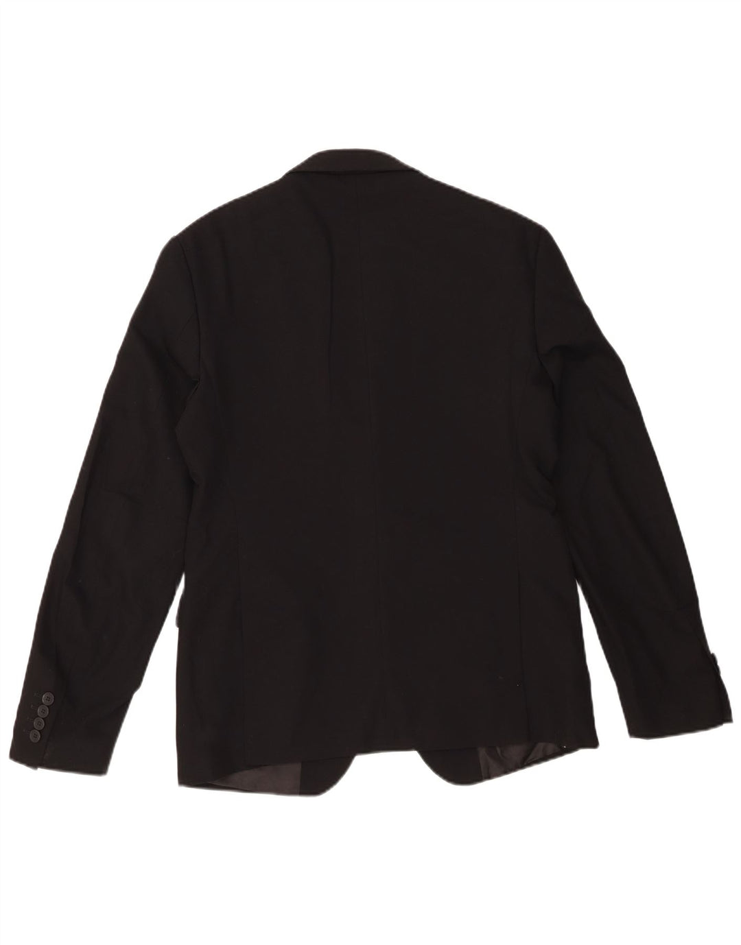 Zara Mens 2 Button Blazer Jacket EU 48 Medium Black Viscose