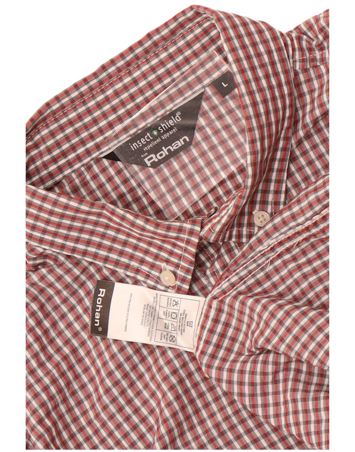 Rohan Mens Shirt Large Red Check Polyester
