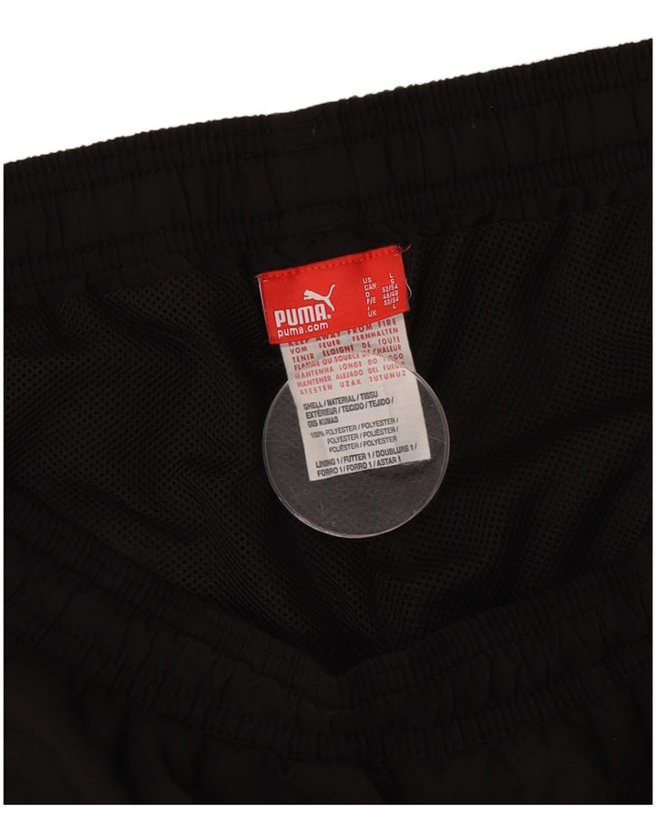Puma Mens Tracksuit Trousers Large  Black Colourblock Polyester