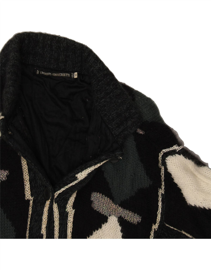 UMBERTO GINOCCHIETTI Womens Cardigan Sweater IT 42 Medium Black Vintage Umberto Ginocchietti and Second-Hand Umberto Ginocchietti from Messina Hembry 