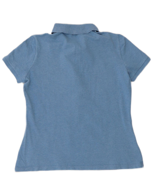 Lacoste Womens Short Sleeve Regular Fit Polo Shirt Size 40 Medium Blue
