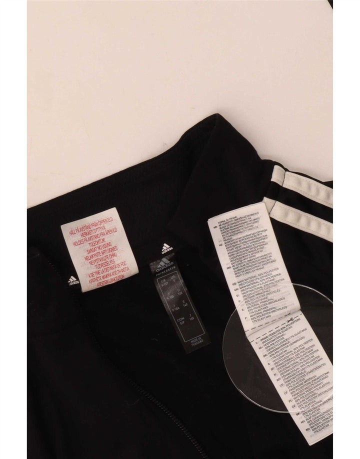 Adidas Boys Aeroready Zip Neck Pullover Tracksuit Top 9-10 Years Black