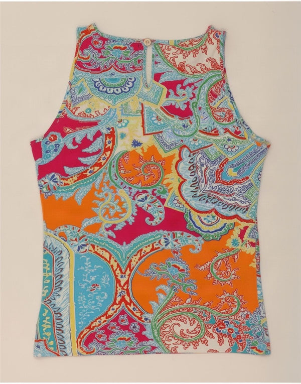 Ralph Lauren Womens Sleeveless Blouse Top UK 10 Small Multicoloured Paisley