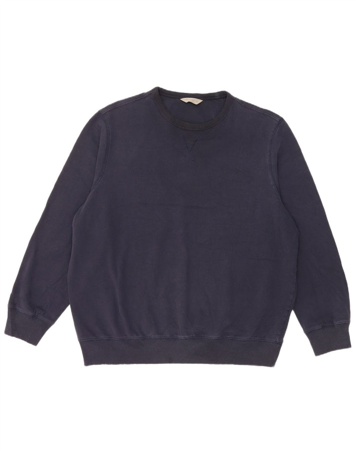 Marks & Spencer Mens Sweatshirt Jumper 2XL Navy Blue Cotton