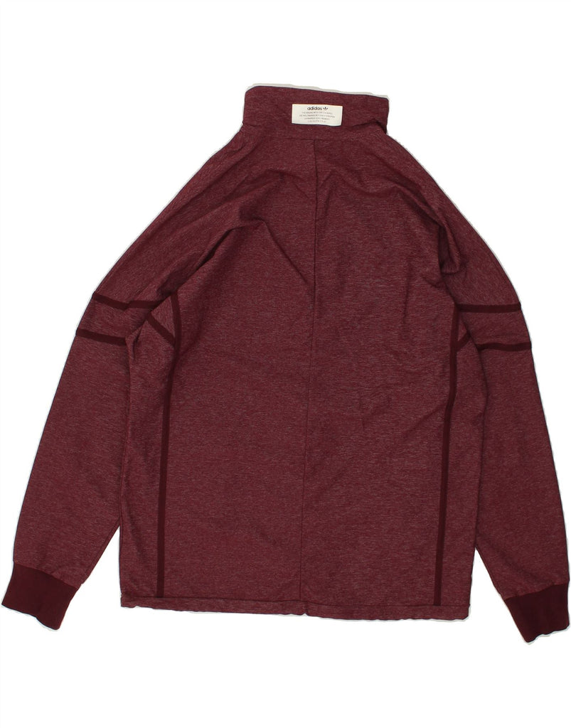 ADIDAS Mens Graphic Tracksuit Top Jacket Medium Burgundy Polyamide | Vintage Adidas | Thrift | Second-Hand Adidas | Used Clothing | Messina Hembry 