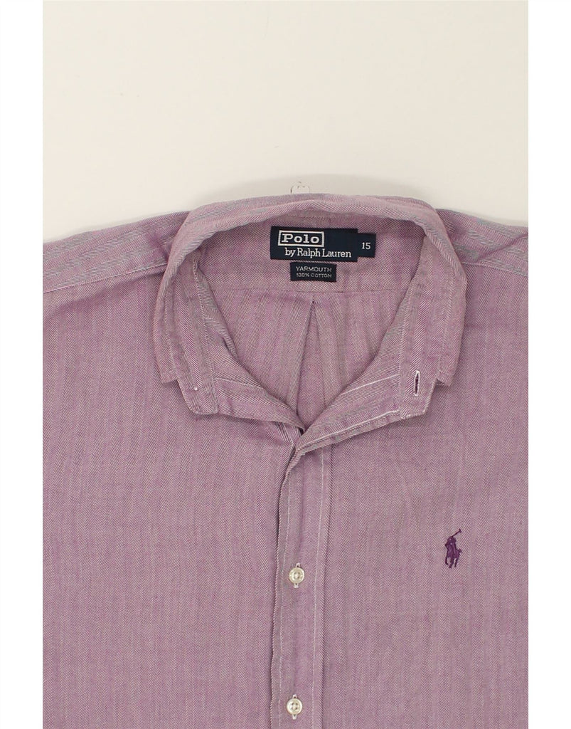 POLO RALPH LAUREN Mens Yarmouth Relaxed Fit Shirt Size 15 Medium Purple | Vintage Polo Ralph Lauren | Thrift | Second-Hand Polo Ralph Lauren | Used Clothing | Messina Hembry 