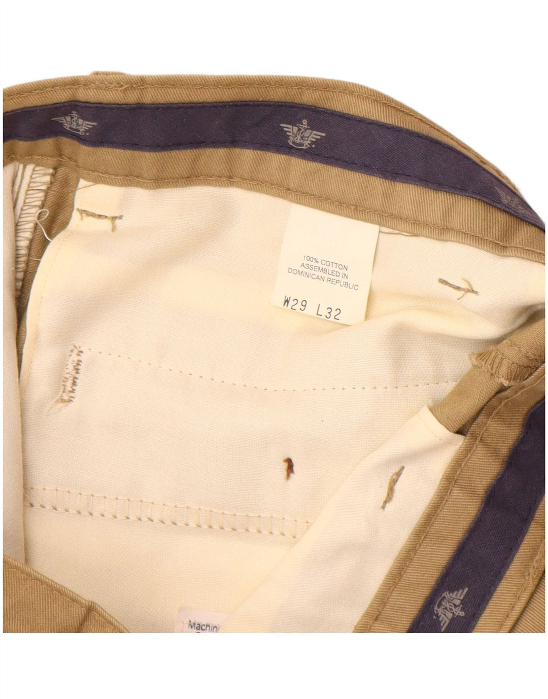 DOCKERS Mens Pegged Chino Trousers W29 L32 Beige Cotton