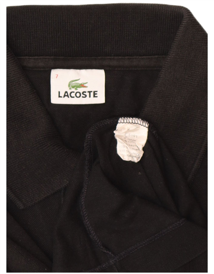 Lacoste Mens Polo Shirt Size 7 2XL Black Cotton