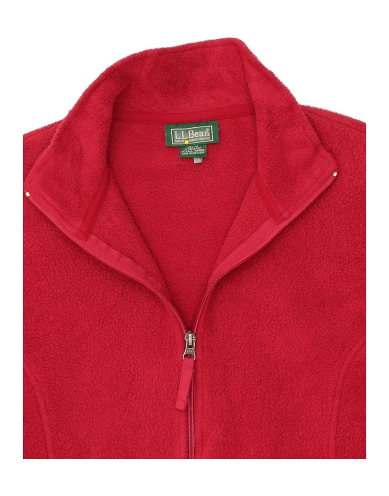 L.L.BEAN Womens Fleece Jacket UK 14 Medium Red Polyester | Vintage L.L.Bean | Thrift | Second-Hand L.L.Bean | Used Clothing | Messina Hembry 