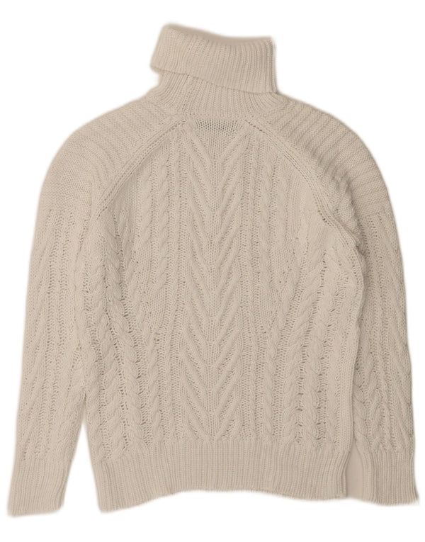 Zara Womens Roll Neck Jumper Sweater UK 10 Small White