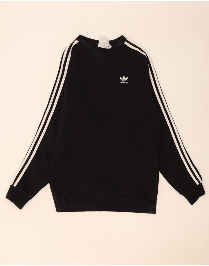 Adidas Mens Sweatshirt Jumper Small Black Cotton
