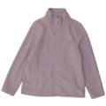 Dkny Womens Graphic Fleece Jacket UK 16 Large Purple Polyester