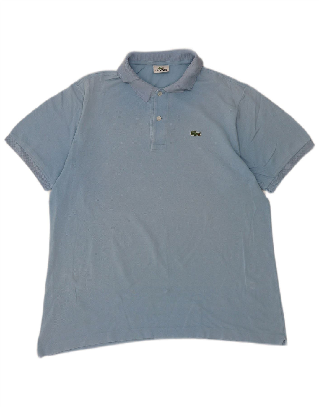 LACOSTE Mens Polo Shirt Size 7 2XL Blue Cotton