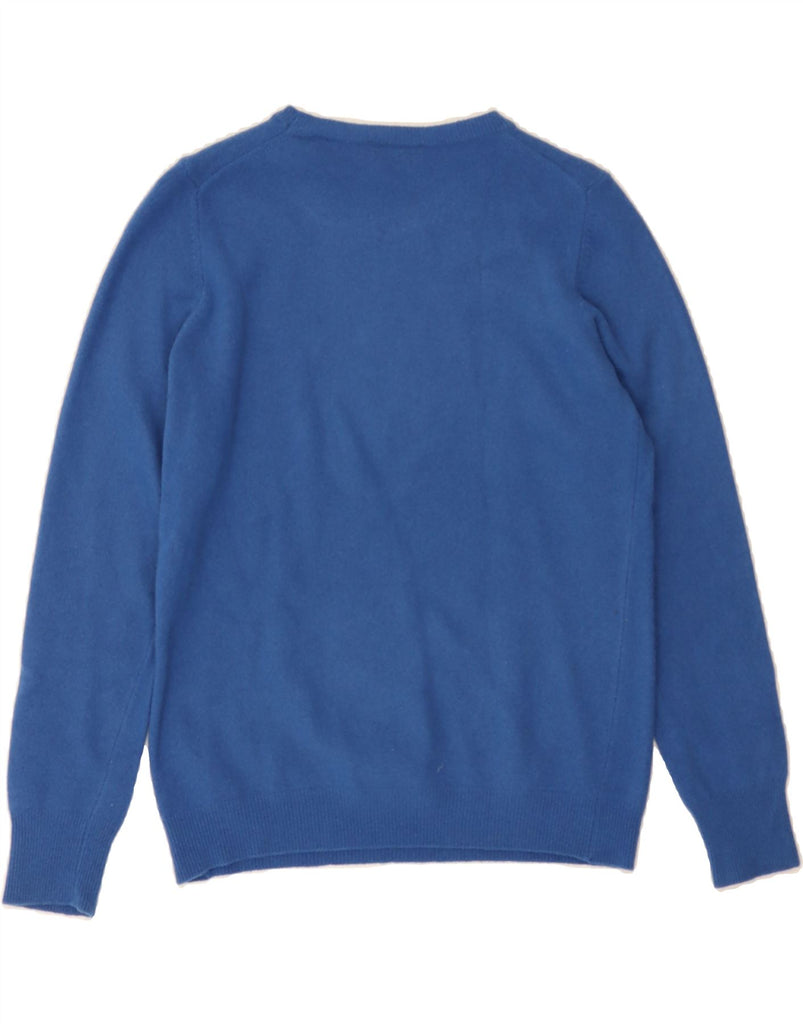 BENETTON Womens Boat Neck Jumper Sweater UK 8 Small  Blue Merino Wool Vintage Benetton and Second-Hand Benetton from Messina Hembry 