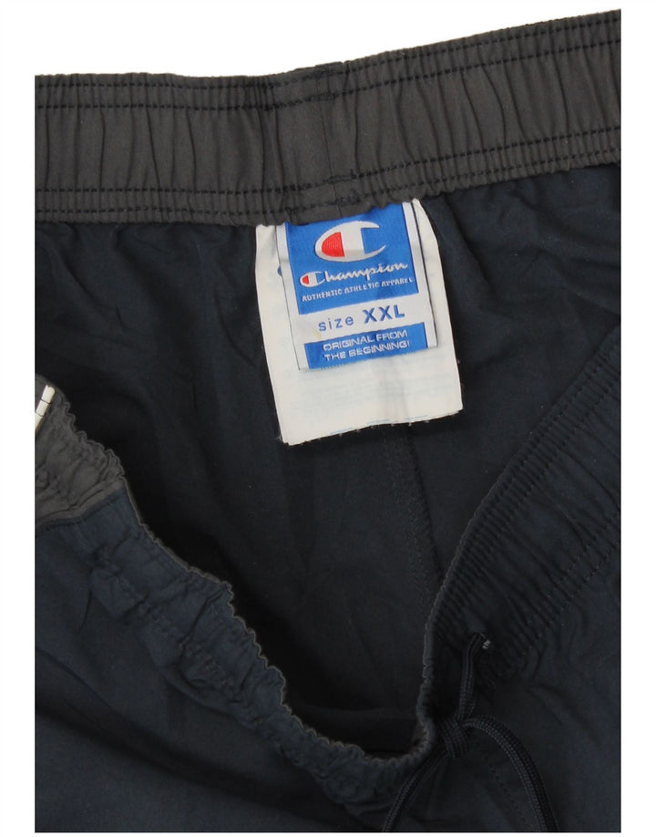 Champion Mens Sport Shorts 2XL Navy Blue Polyester