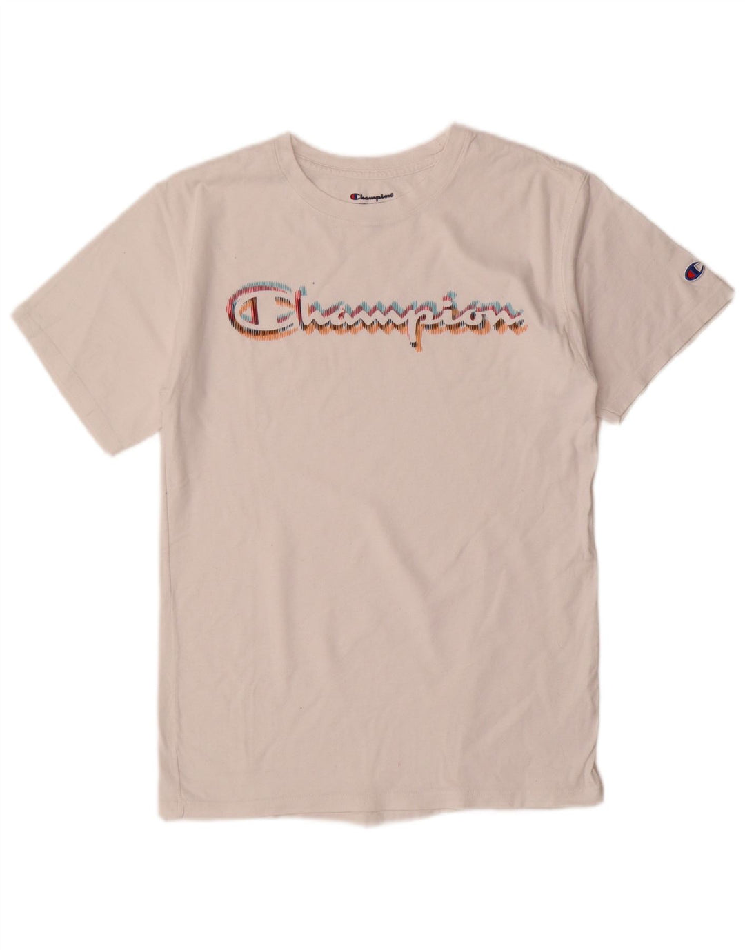 Champion Womens Graphic T-Shirt Top UK 10 Small White