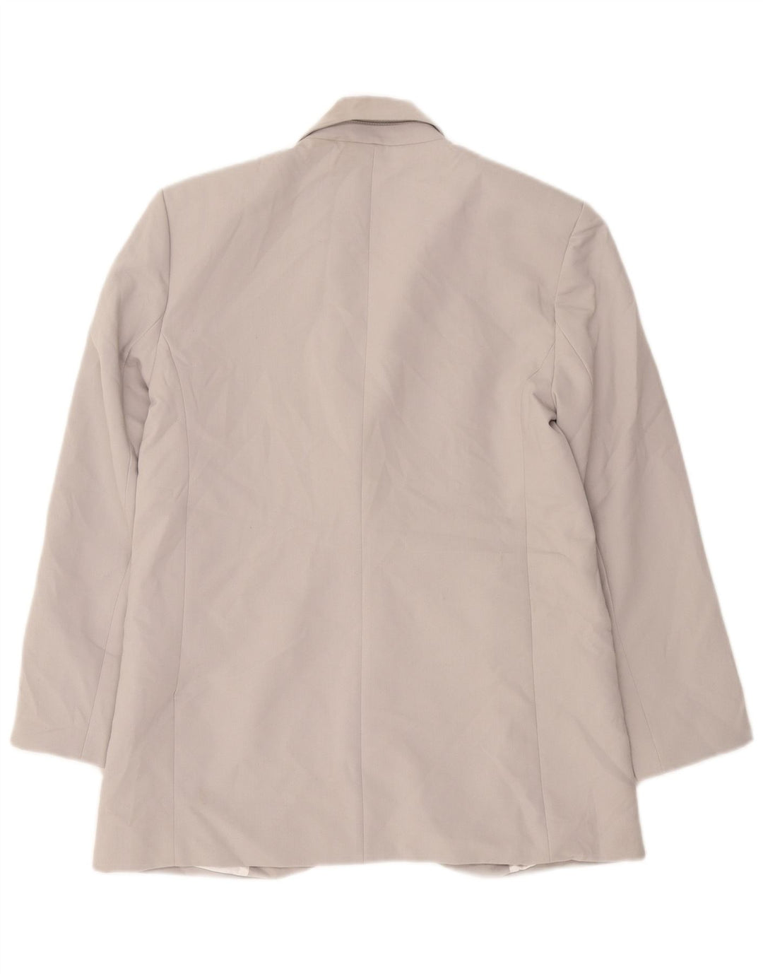 Zara Womens 1 Button Blazer Jacket UK 14 Medium Grey Polyester