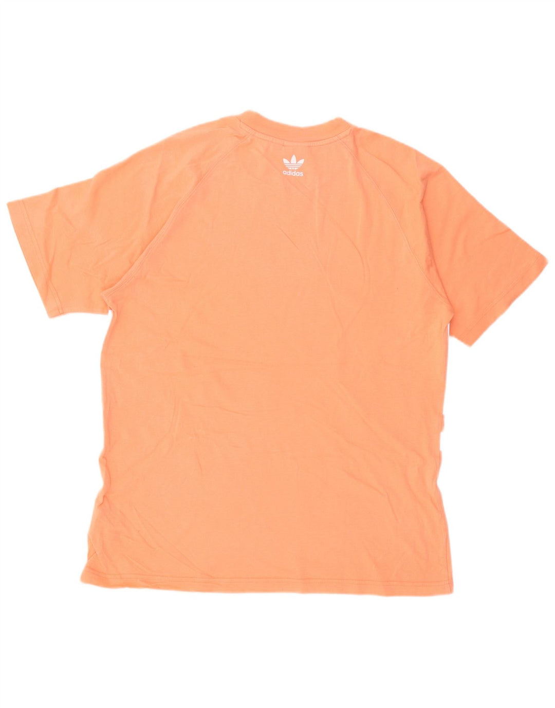 Adidas Mens Graphic T-Shirt Top Medium Orange Cotton