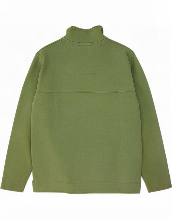Crew Clothing Mens Zip Neck Sweatshirt Jumper Large Green Cotton