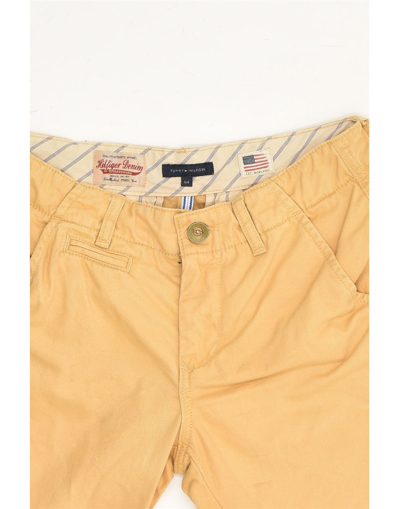 TOMMY HILFIGER Boys Chino Shorts 13-14 Years W27  Yellow Cotton | Vintage Tommy Hilfiger | Thrift | Second-Hand Tommy Hilfiger | Used Clothing | Messina Hembry 