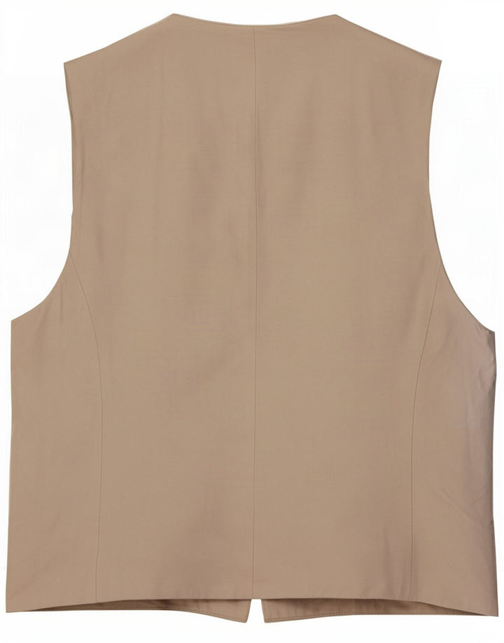 Zara Womens Waistcoat UK 14 Large Beige Viscose