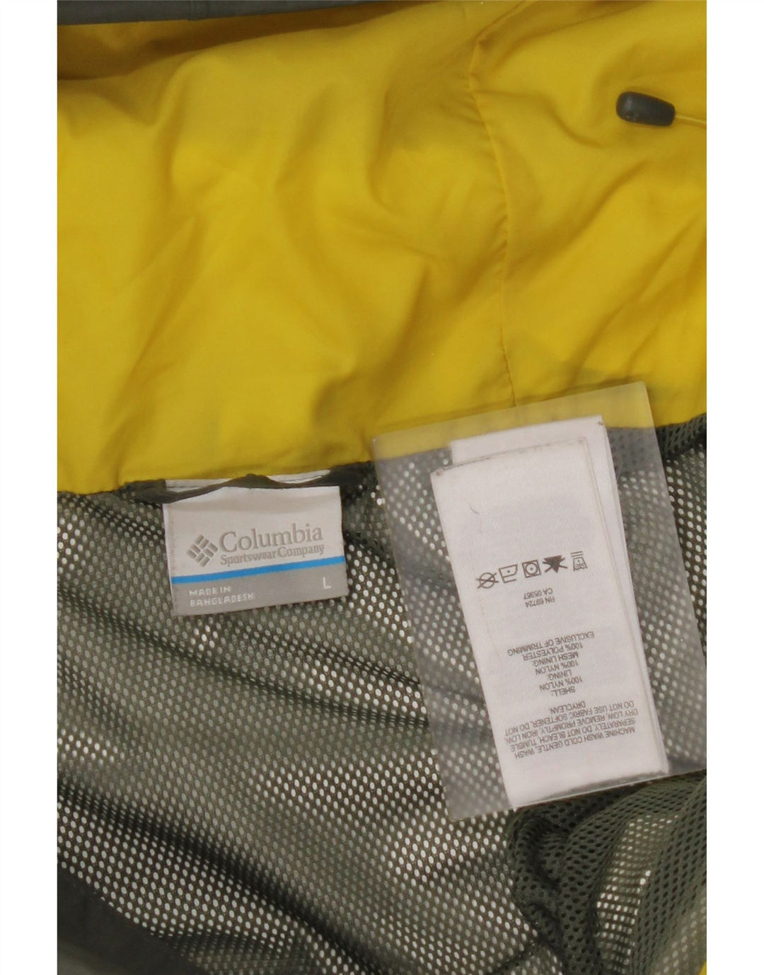 COLUMBIA Mens Omni-Tech Hooded Rain Jacket UK 40 Large Khaki Nylon