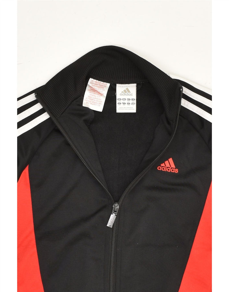 ADIDAS Boys Tracksuit Top Jacket 9-10 Years Black Colourblock Polyester | Vintage Adidas | Thrift | Second-Hand Adidas | Used Clothing | Messina Hembry 