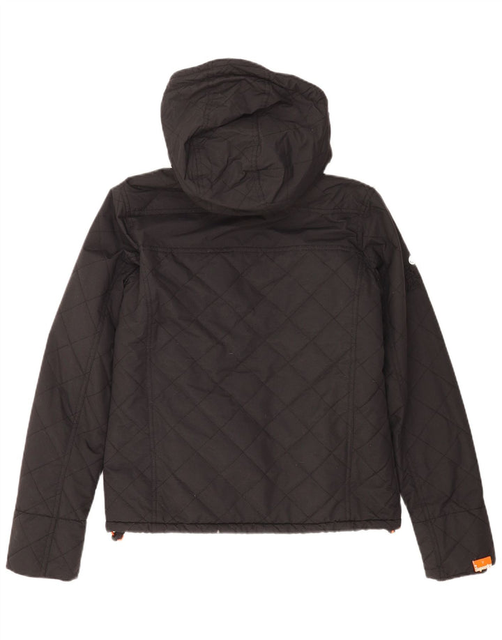 Superdry Mens Windcheater Hooded Windbreaker Jacket UK 36 Small Black