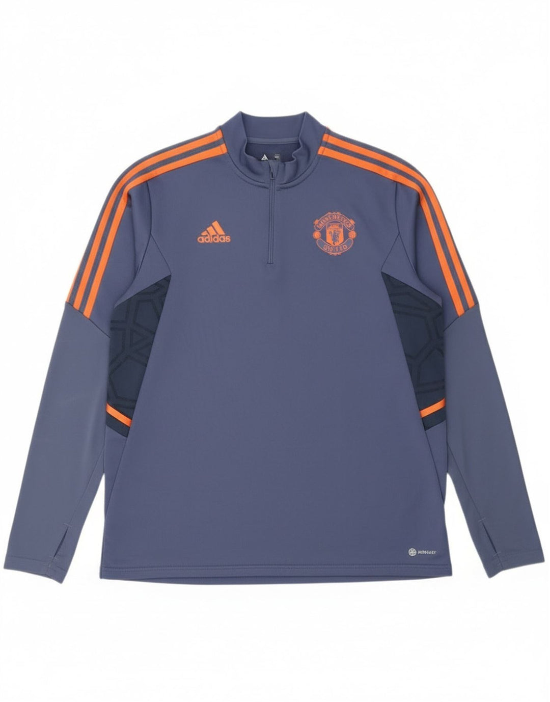 Adidas Mens Manchester United Pullover Tracksuit Top Large Blue Colourblock