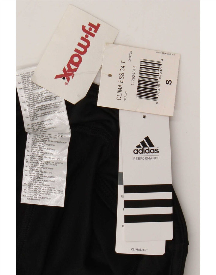 Adidas Womens Climalite Capri Leggings UK 10 Small Black Polyester