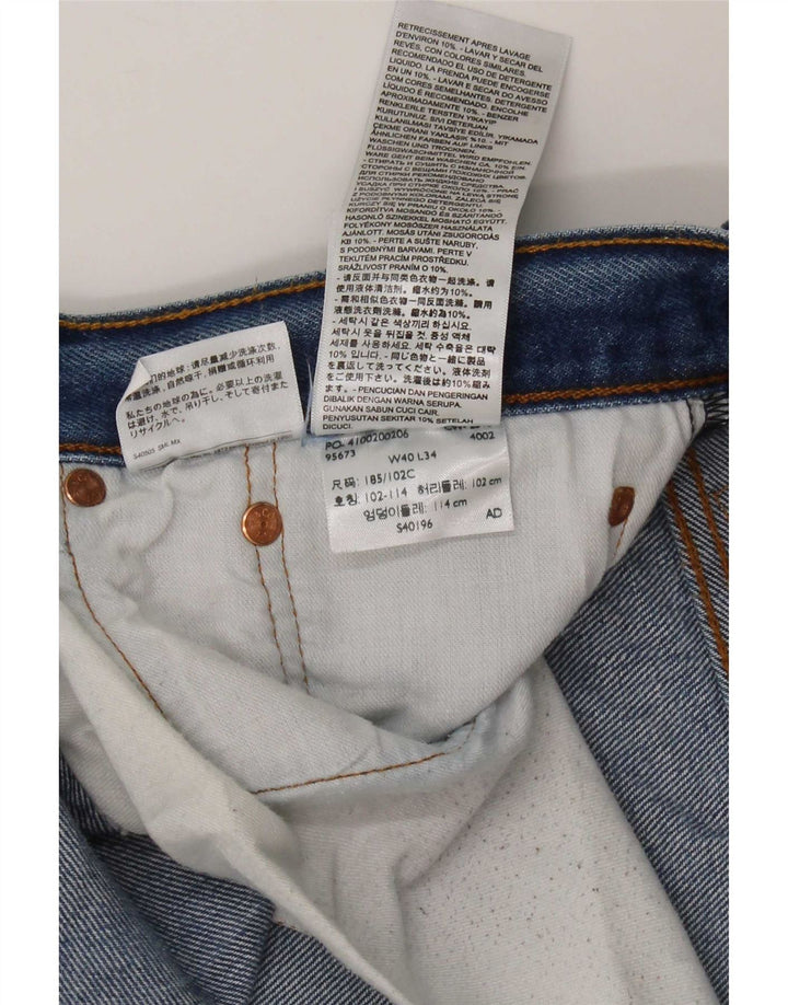 Levi's Mens Straight Jeans W40 L34 Blue Cotton