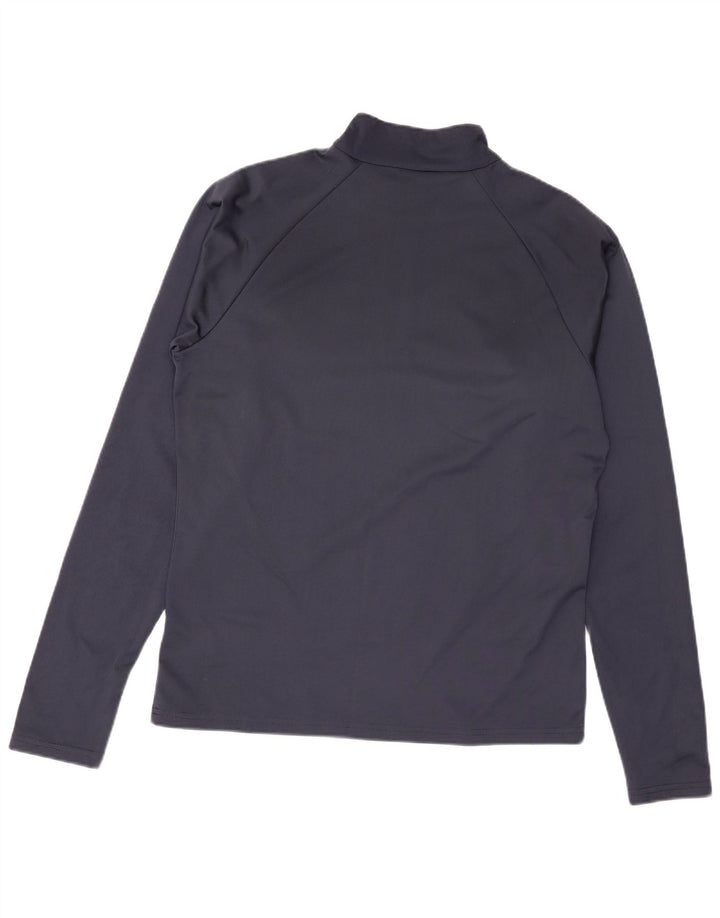 Puma Mens Zip Neck Pullover Tracksuit Top Medium Navy Blue Colourblock