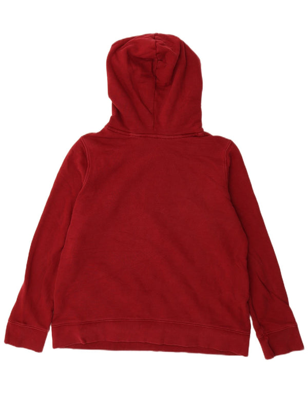 Adidas Womens Graphic Hoodie Jumper UK 18 XL Maroon Cotton