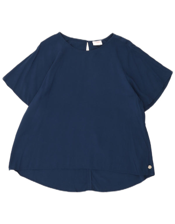 Sun68 Womens Blouse Top UK 14 Medium Navy Blue Viscose