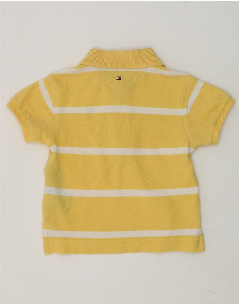 TOMMY HILFIGER Baby Boys Polo Shirt 3-6 Months Yellow Striped Cotton | Vintage Tommy Hilfiger | Thrift | Second-Hand Tommy Hilfiger | Used Clothing | Messina Hembry 