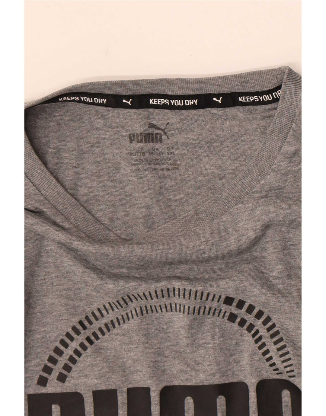 Puma Boys Graphic T-Shirt Top 15-16 Years Grey