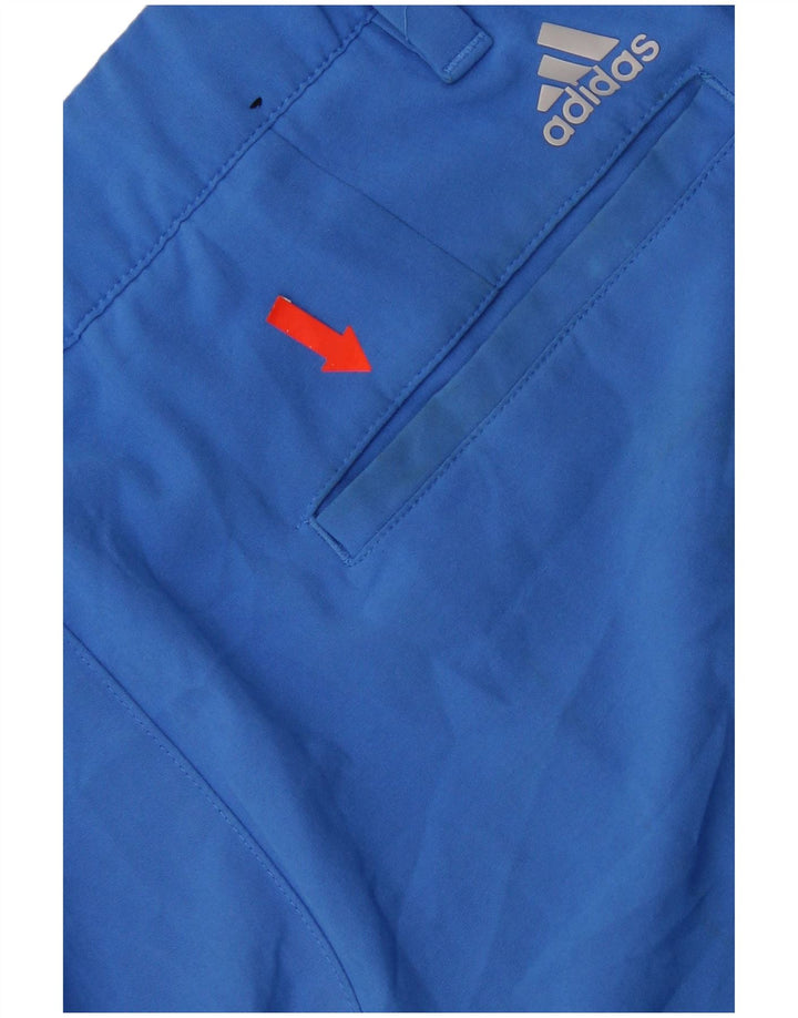 Adidas Mens Chino Shorts W34 Large  Blue Polyester