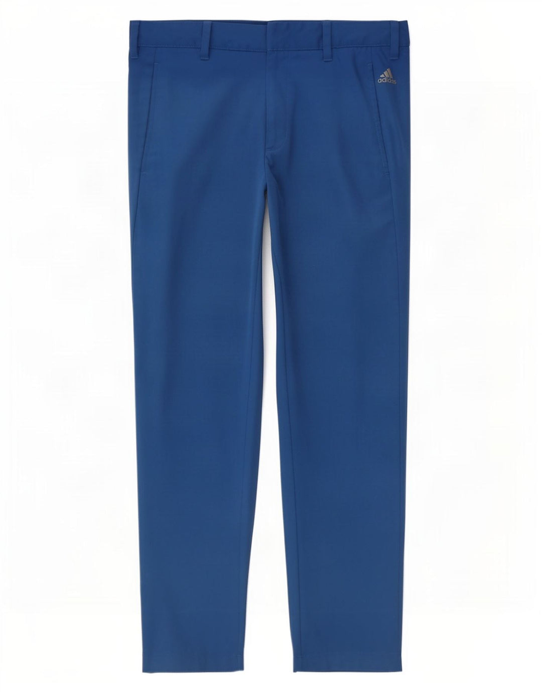 Adidas Mens Straight Chino Trousers W30 L30 Blue Polyester