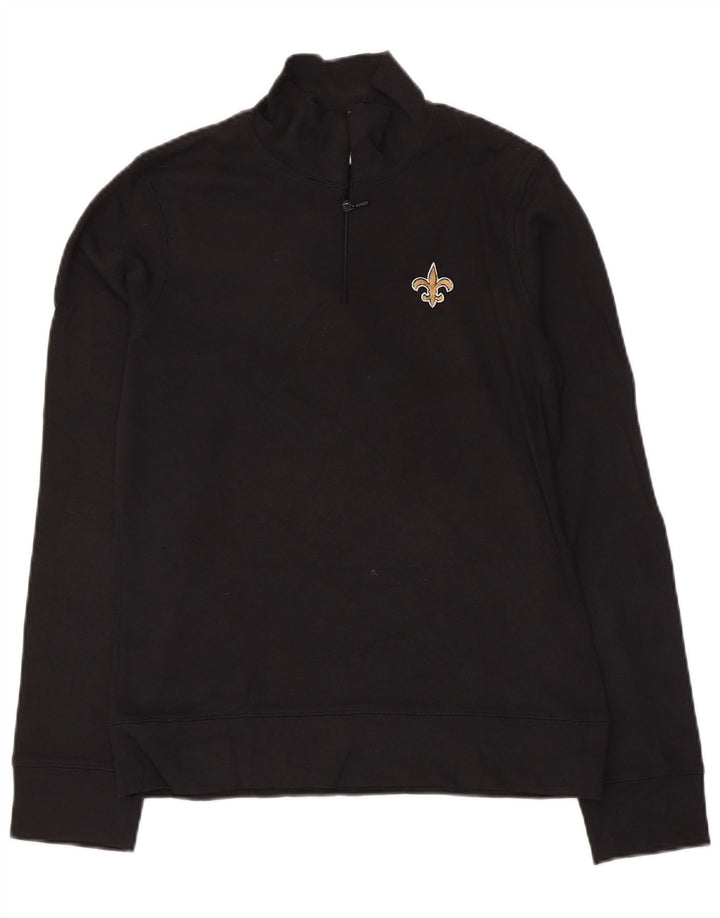 Reebok Womens New Orleans Saints Pullover Tracksuit Top UK 10 Small Black