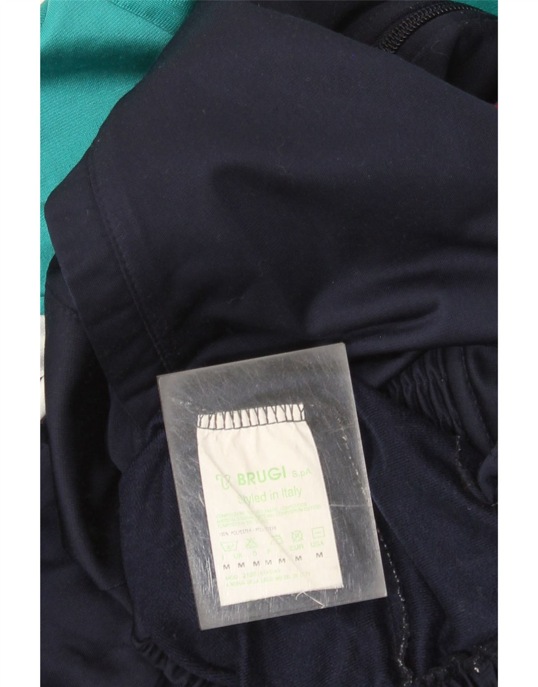 Brugi Mens USA Graphic Tracksuit Top Jacket Medium Navy Blue Colourblock