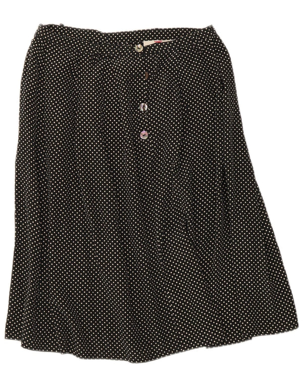 GB.PEDRINI Womens High Waist A-Line Skirt IT 42 Medium W26 Black Spotted