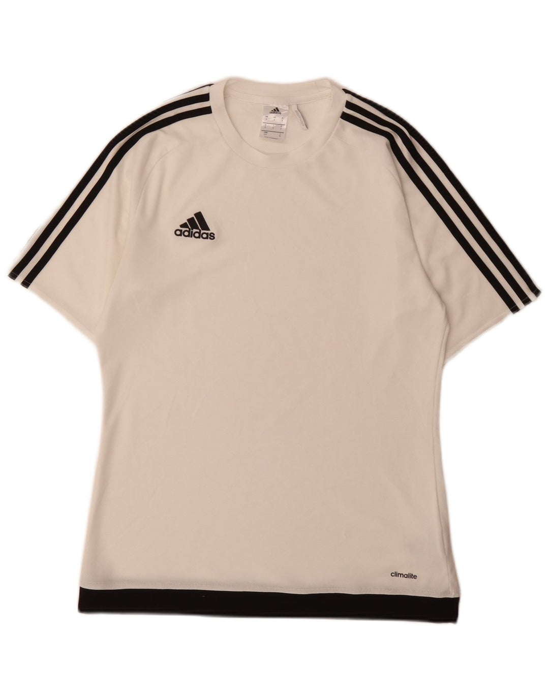Adidas Mens T-Shirt Top Small White Polyester Sports