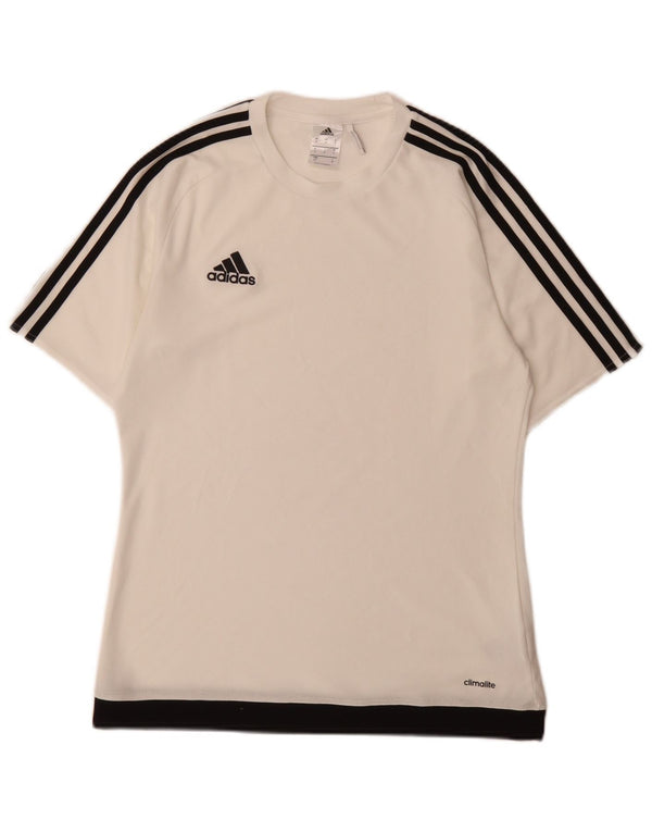 Adidas Mens T-Shirt Top Small White Polyester Sports