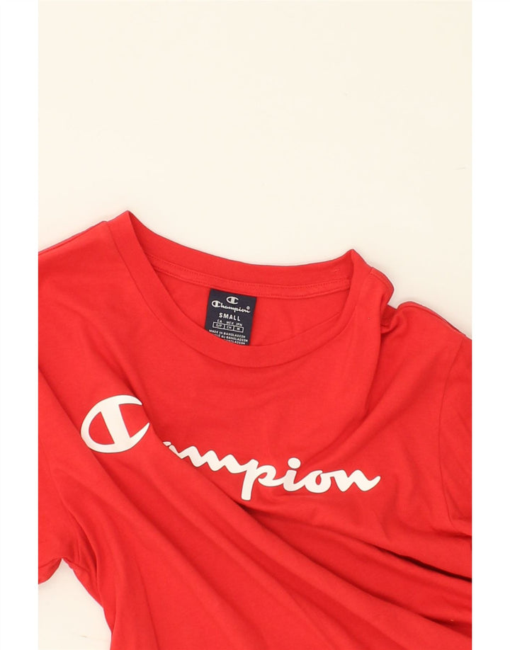 CHAMPION Mens Graphic T-Shirt Top Small Red Vintage Champion and Second-Hand Champion from Messina Hembry 