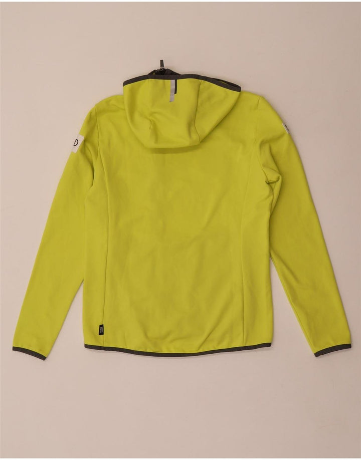 Colmar Womens Zip Hoodie Sweater UK 14 Medium Yellow Polyester