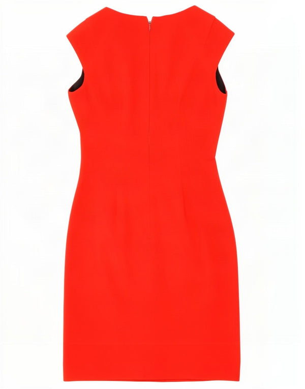 Calvin Klein Jeans Womens Sheath Dress UK 8 Small Red Polyester
