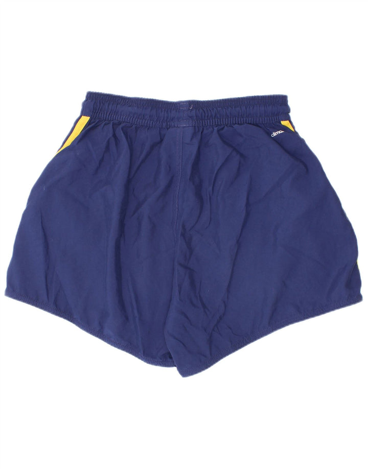 Adidas Boys Graphic Sport Shorts 9-10 Years Small Navy Blue Polyester